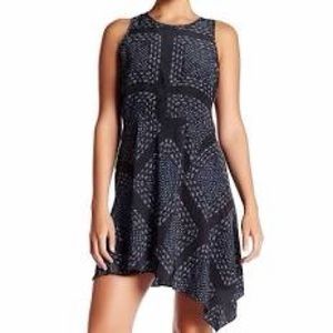 OLIVE & OAK DRESS FIT FLARE ASYMMETRICAL ZIP SZ M